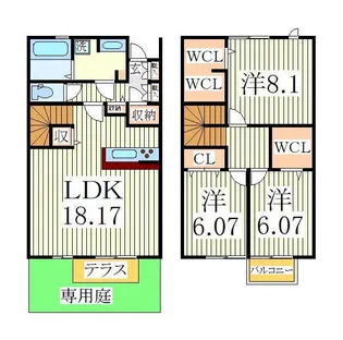 BLESS HOUSE柏西町Dの間取り