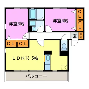 ビューテラス【2階】の間取り