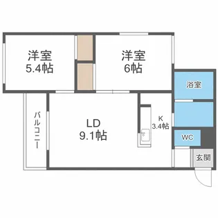 ブラン・ルーチェ【2階】の間取り