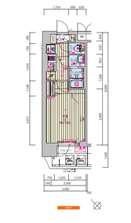 プレサンス天王寺ノースヴィアーレ【4階】の間取り
