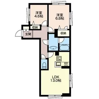 アトリエール新城【1階】の間取り