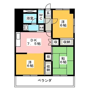 サカモトハイツ【3階】の間取り