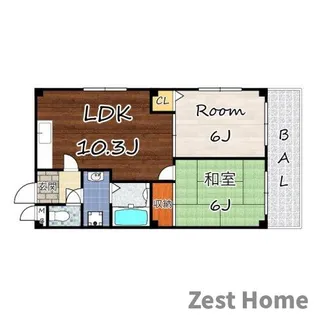 ハイツ大武【3階】の間取り