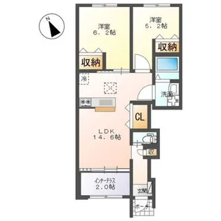 EXCEL・I弐番館【1階】の間取り