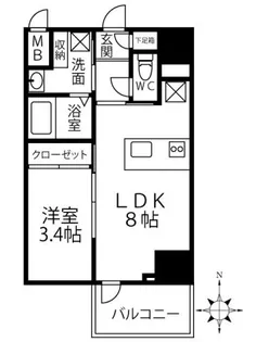 I-STAGE住吉町【5階】の間取り