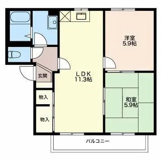 SUN VILLAGE YOSHIDA B【1階】の間取り