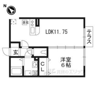 ルーエプラッツ【1階】の間取り