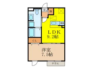 クレセント茨木【1階】の間取り