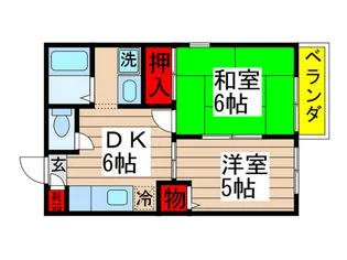ラ・メ-ル稲荷台【2階】の間取り