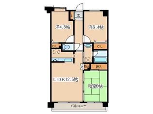 レクセルマンション湘南鵠沼【2階】の間取り