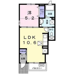 ミニョン カーサI【1階】の間取り