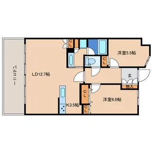 ポレスター橘通りの間取り