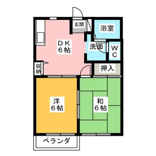 ディアス鵜方A【2階】の間取り