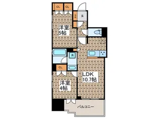 リリーゼ五反田【5階】の間取り