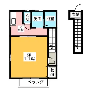 フレンズ【2階】の間取り