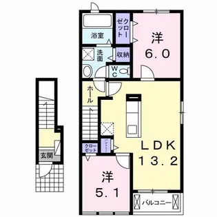 ヴィオラ パッソII【2階】の間取り