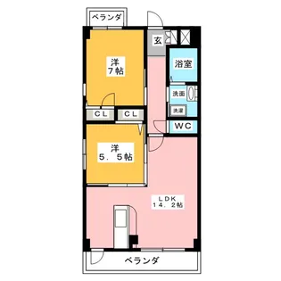 エスペランサ川名【3階】の間取り