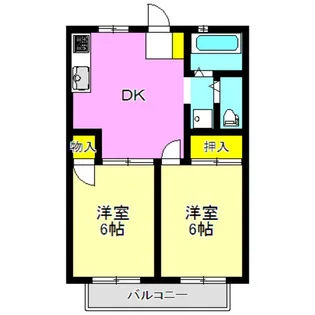 三山ハイツ III【2階】の間取り