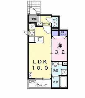 ラヴェニールII【1階】の間取り