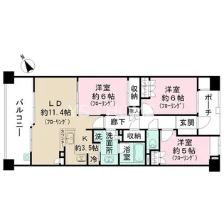 武蔵野ガレリアルーチェテラッツァ【3階】の間取り