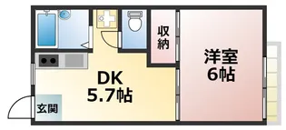 六甲司ハイツ【2階】の間取り