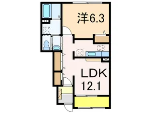 コンドミニアムさくらC【1階】の間取り
