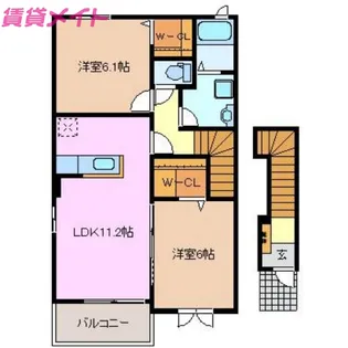 サニーコート A【2階】の間取り