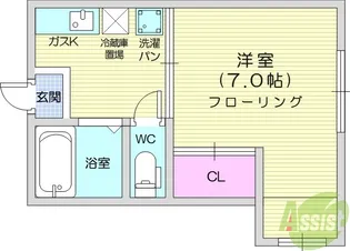 シティハイム東花1【2階】の間取り