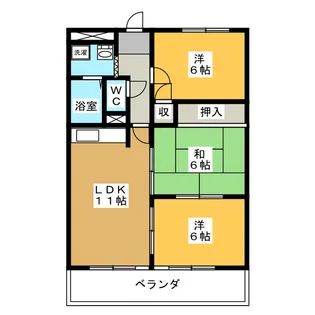 グリーンウッド金武【1階】の間取り