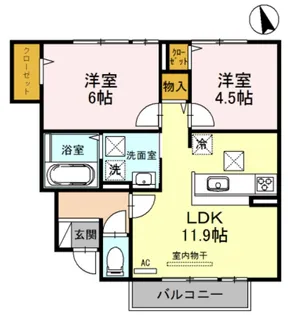 リーオ・コレージュ【1階】の間取り