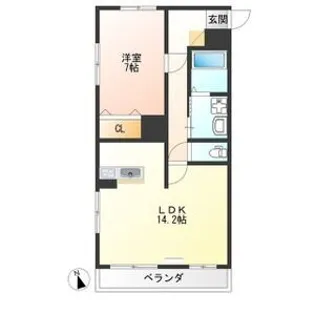 ガウディウムサカモトII【1階】の間取り