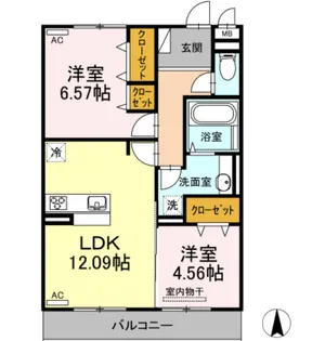 フォルトゥーナ横尾 A棟【3階】の間取り