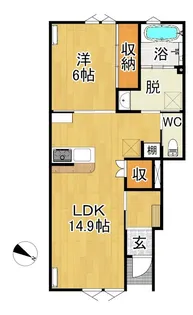 サンシエル岡造道【1階】の間取り
