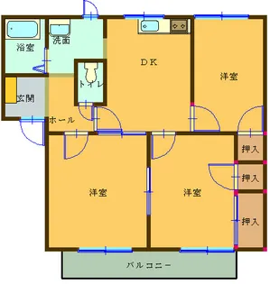 サンライズマンション 101号【1階】の間取り