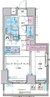 ジェノヴィア浅草IIスカイガーデン【9階】の間取り