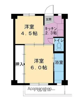 ビレッジハウス穂積1号棟【1階】の間取り