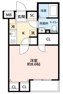 LINX成増【4階】の間取り