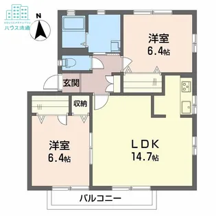 ディアス平野 A棟【2階】の間取り