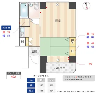 メインステージ江戸川橋【5階】の間取り