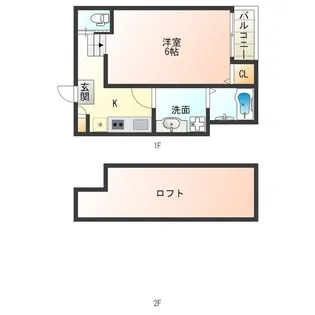 アーバンテラス伝法【1階】の間取り