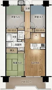 シャンボール志木【3階】の間取り