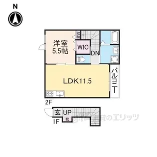 Poire東生駒【2階】の間取り