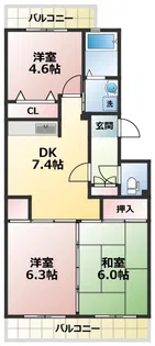 ファミリーフジ【3階】の間取り