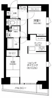 クレヴィア日本橋【6階】の間取り