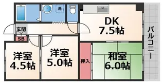 レジデンス清【4階】の間取り