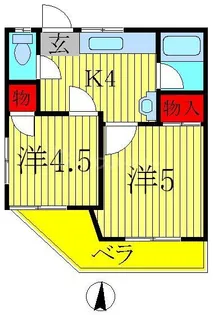 サンロイヤル【1階】の間取り