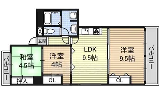 グランシャリオ名駅南【11階】の間取り