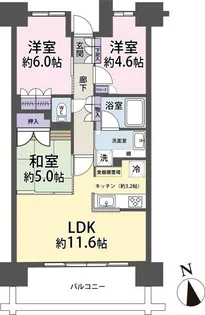 パークホームズ松戸シティフロント【2階】の間取り