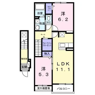 リノア是政【2階】の間取り