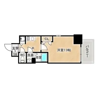 クレストタップ京橋【13階】の間取り
